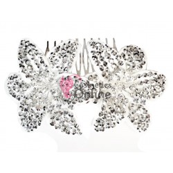 Accesoriu modern pentru decor par CA028AA Argintiu cu cristale Argintii Metalizat